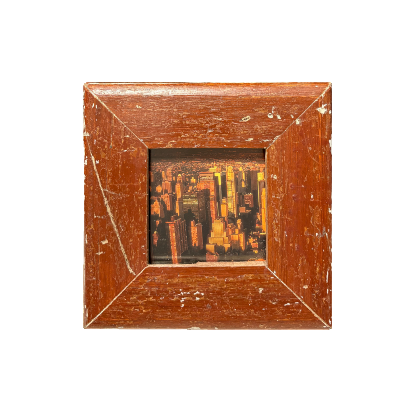 Ah, il rosso mattone — Cornice Industrial legno antico