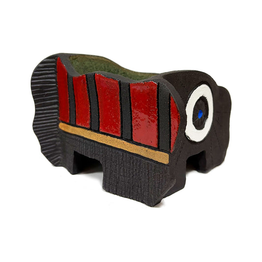 Handmade vase in ceramic by Theo Ntuntwana