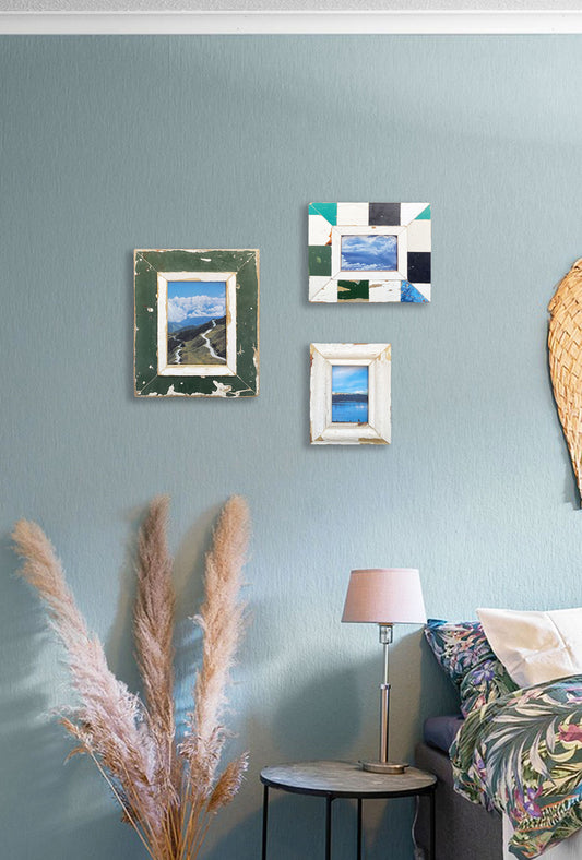 Realizzate in legno recuperato, le cornici Cape Best danno un tocco unico ed ecologico.