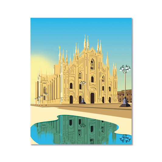 Illustrazione del Duomo di Milano realizzata da Elisa Puglielli
