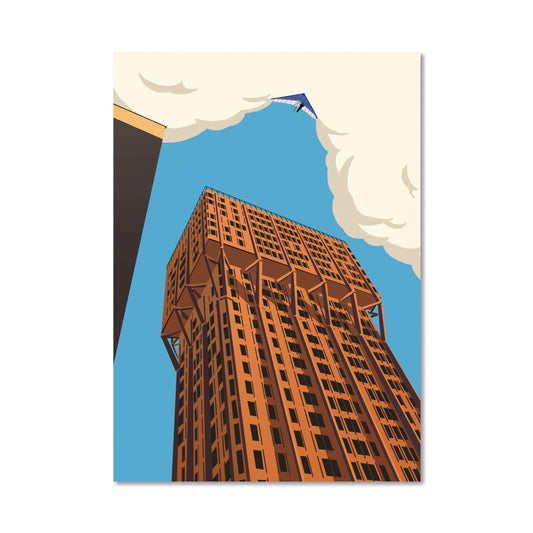 Stampa Illustrazione Torre Velasca Elisa Puglielli Milano