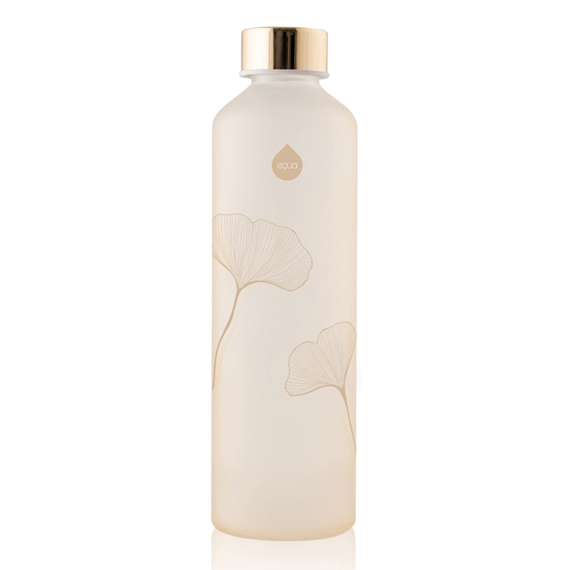 Bottiglia da tavolo opaca con foglia di Ginko