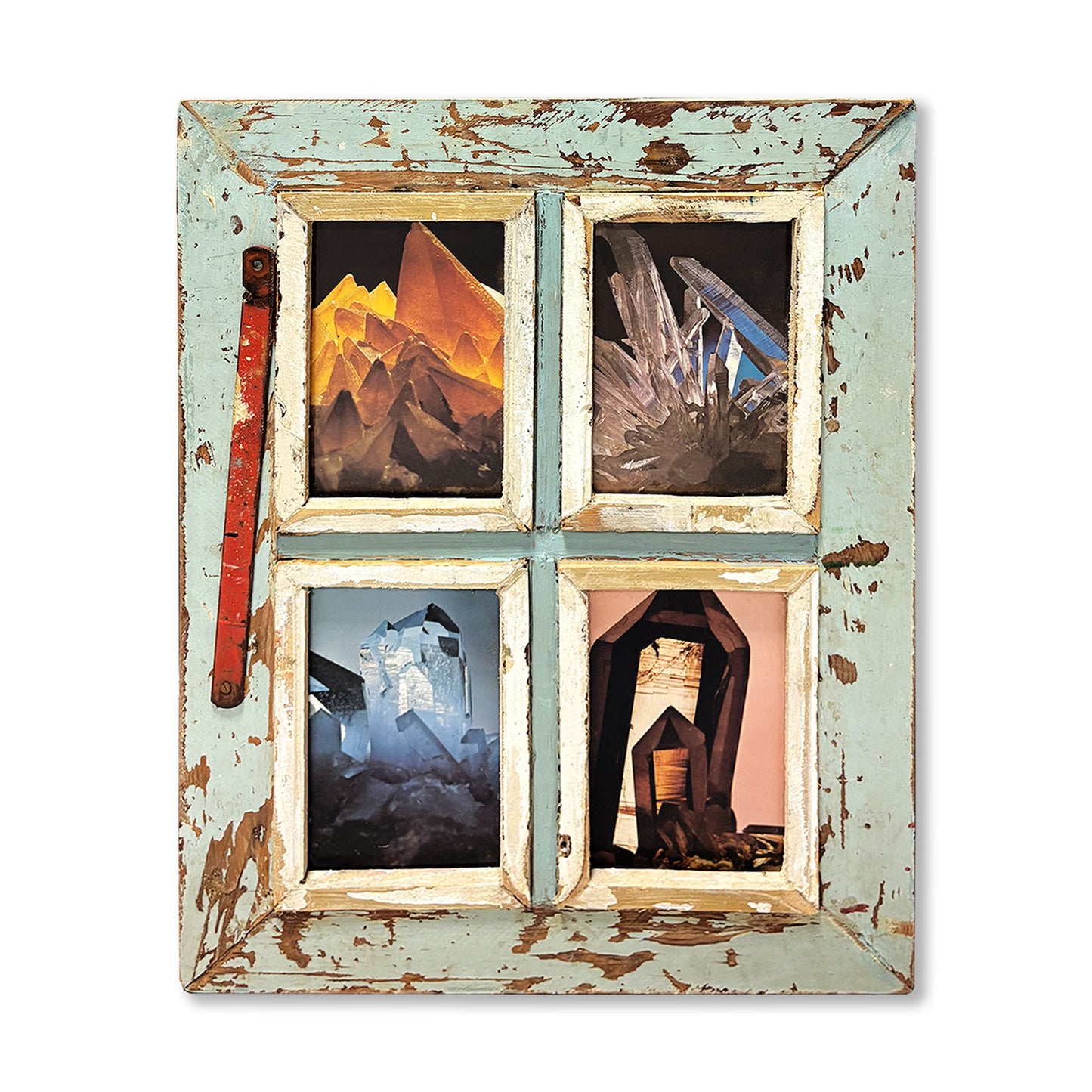 Cornice azzurra per 4 foto