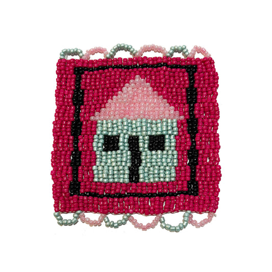 Sottobicchiere artigianale decorativo in perline