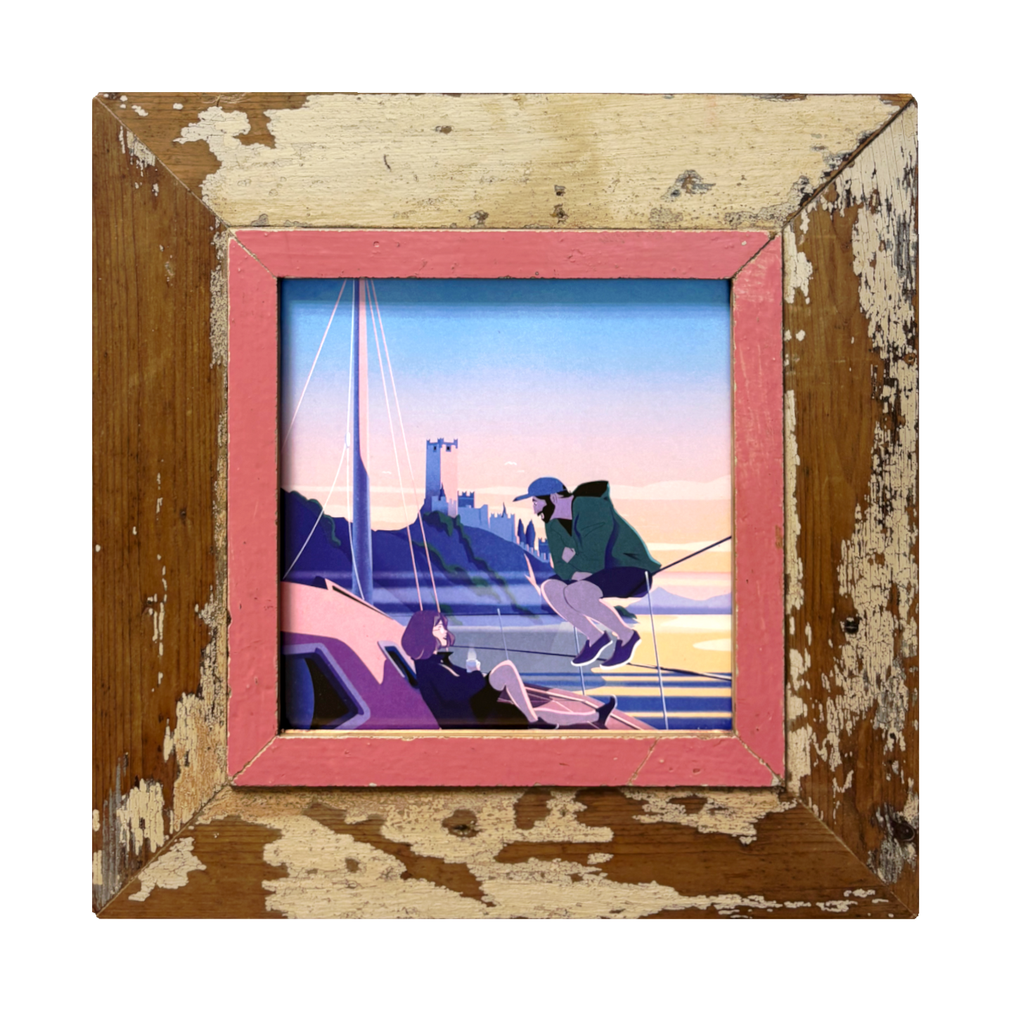 Cape Best Cornice quadrata Illustrazione Giordano Poloni Chiacchiere al tramonto