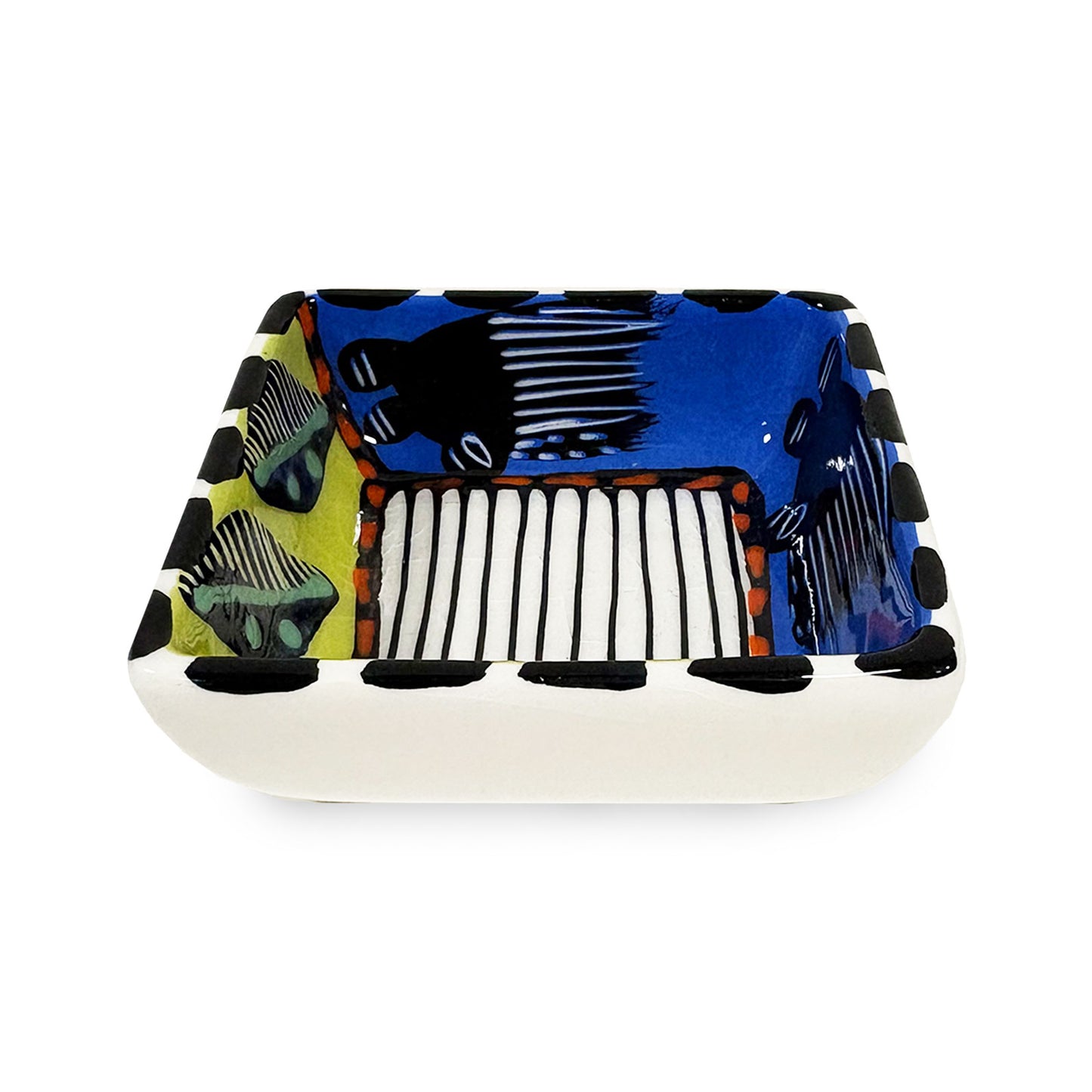 Ciotola quadrata realizzata a mano in ceramica