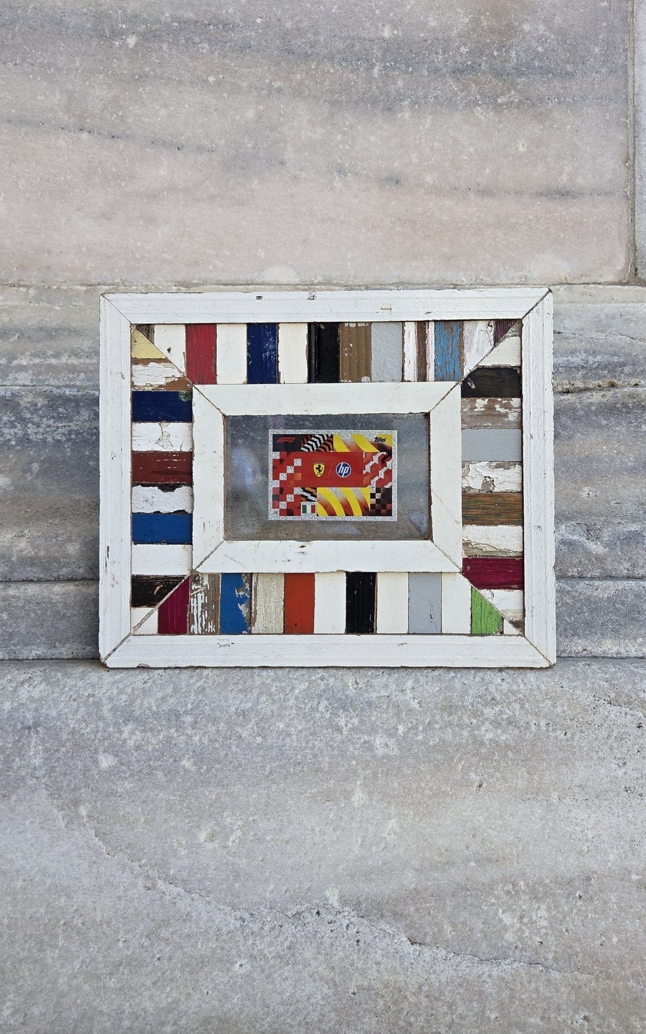 Collectible card Ferrari Logo framed