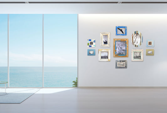 Arreda la tua casa al mare con la composizione di cornici Sailing by Cape Best