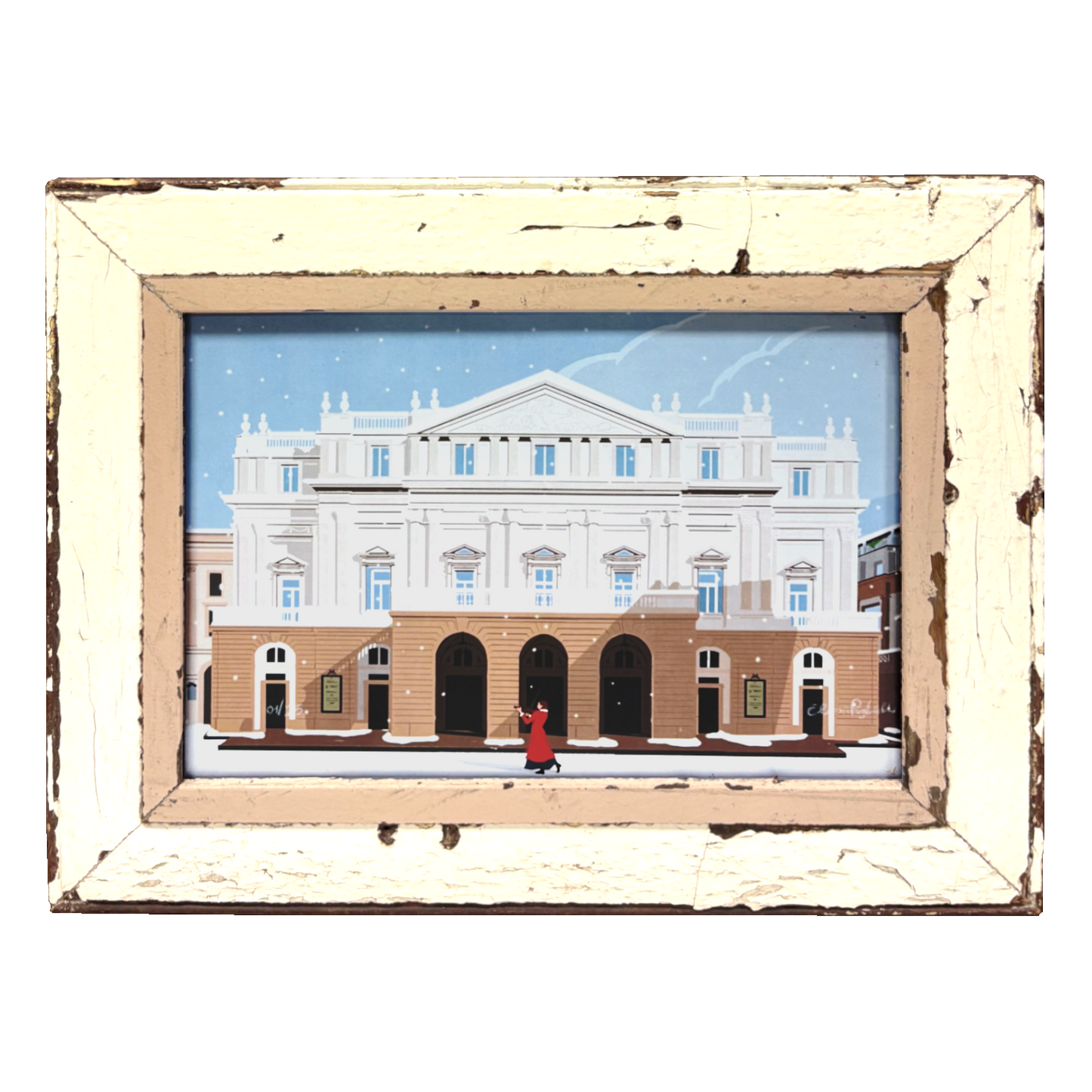 Cornice 43x55 con opera digitale "La Scala" | Elisa Puglielli