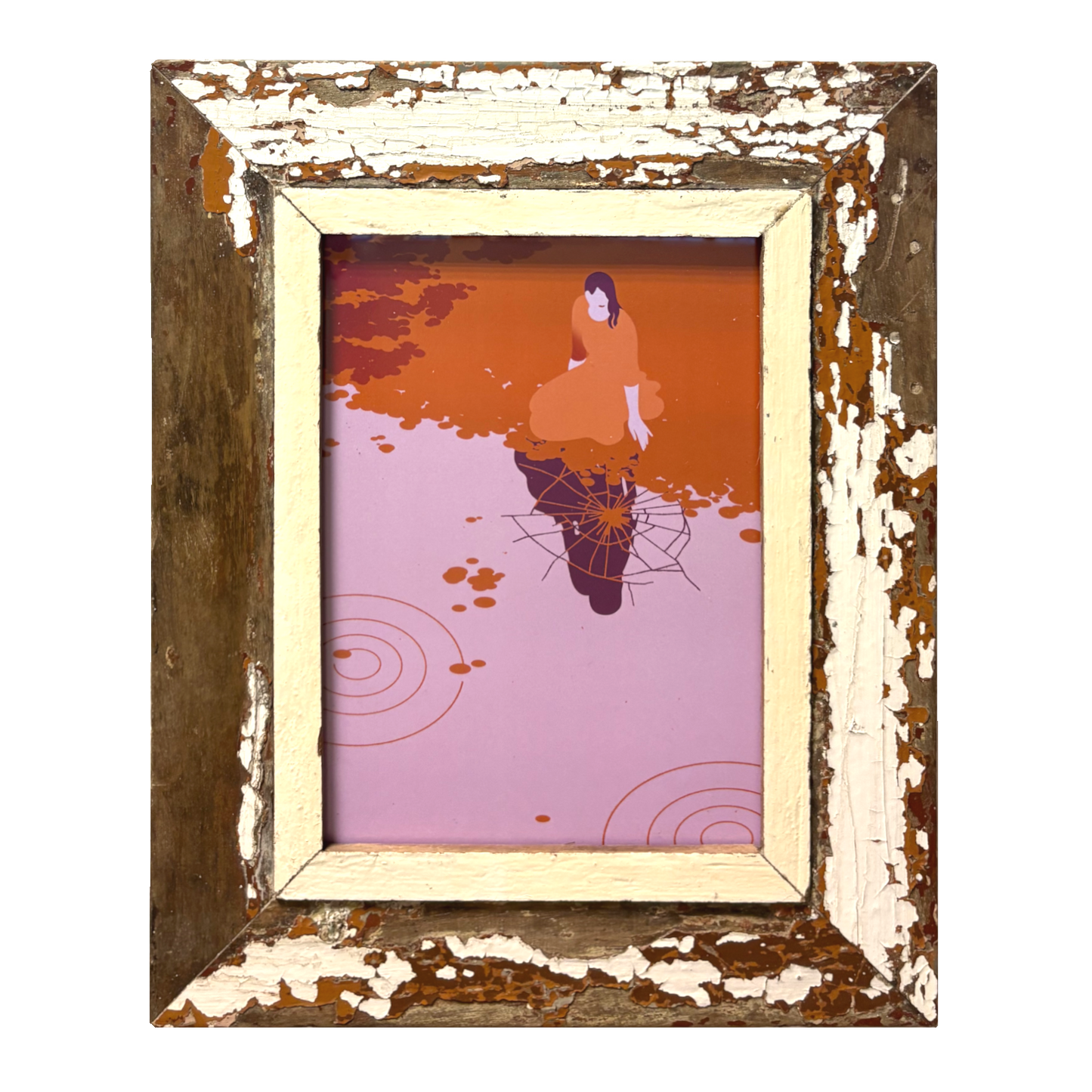 Cornice Cape Best in legno con illustrazione Chiara Ghigliazza dimensione 21 x 30