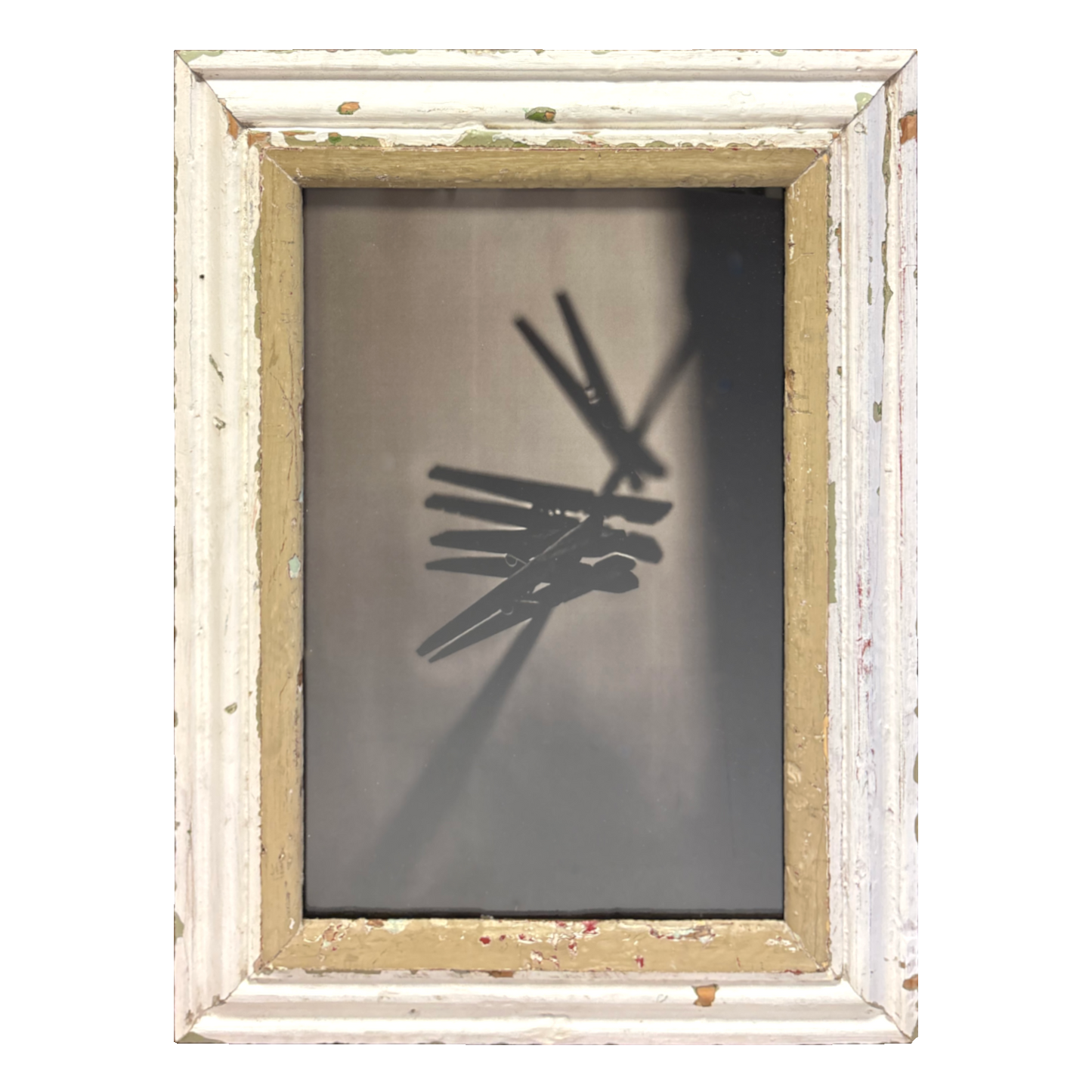 Cornice bianca e crema in legno recuperato Cape Best