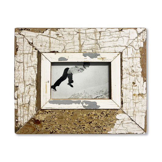 Immagine 10 x 15 cm con pattinatore in cornice unica in legno