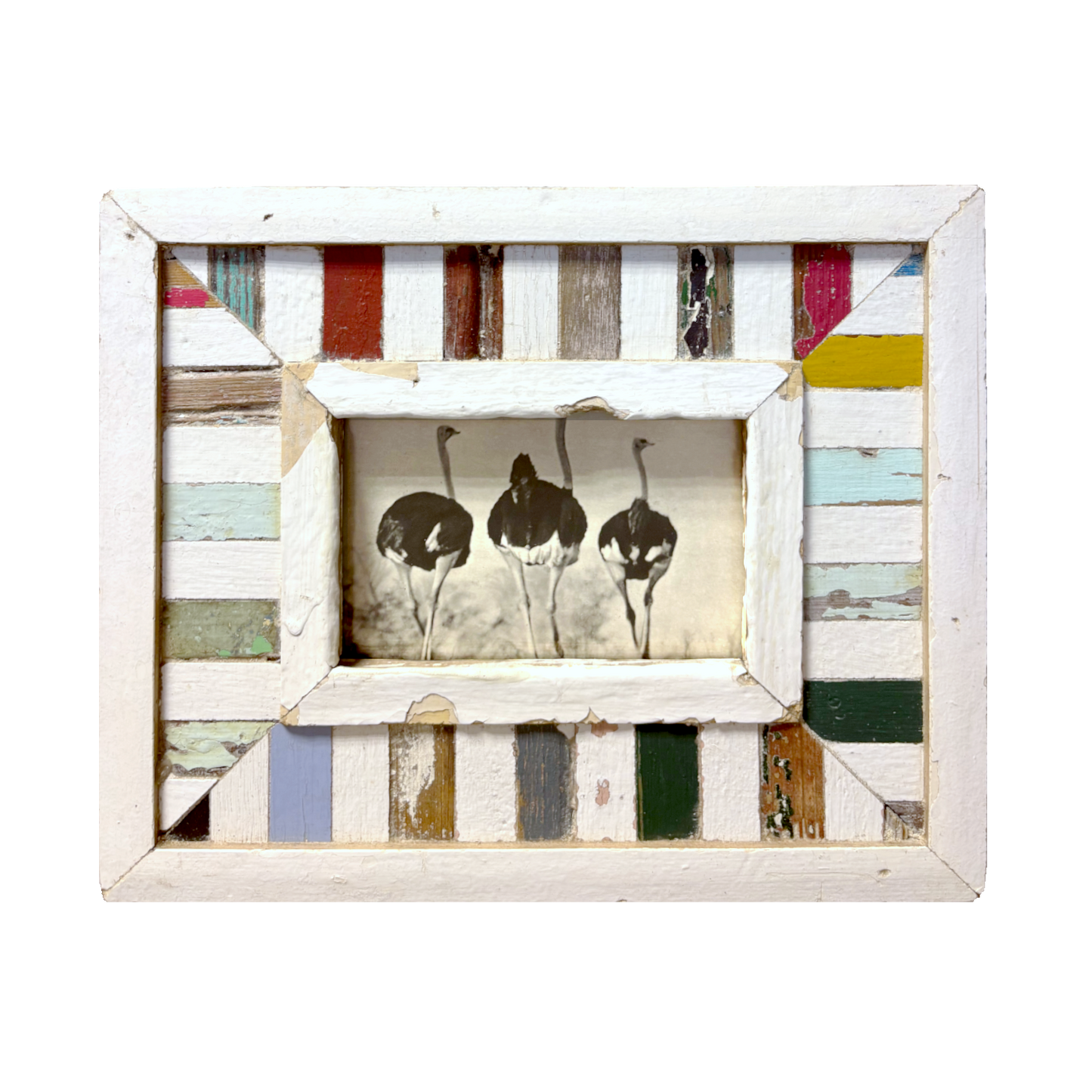 Cornice legno a mosaici piccoli 24×29