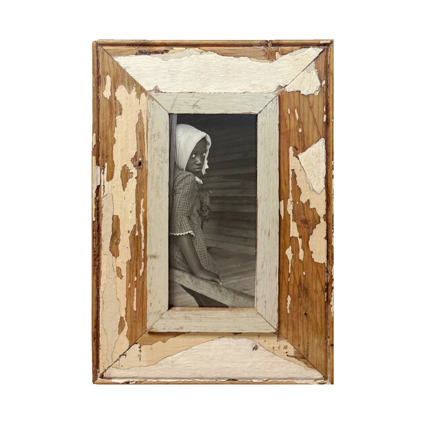 Cornice rettangolare 23 x 34 cm in legno recuperato
