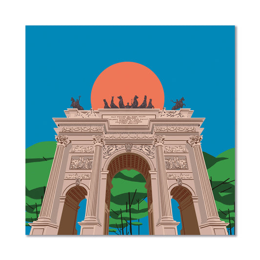 Illustrazione Elisa Puglielli Arco della Pace Quadrata