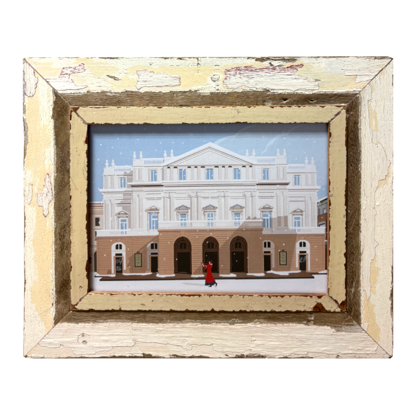 Illustrazione digitale "La Scala" in cornice A4 | Elisa Puglielli