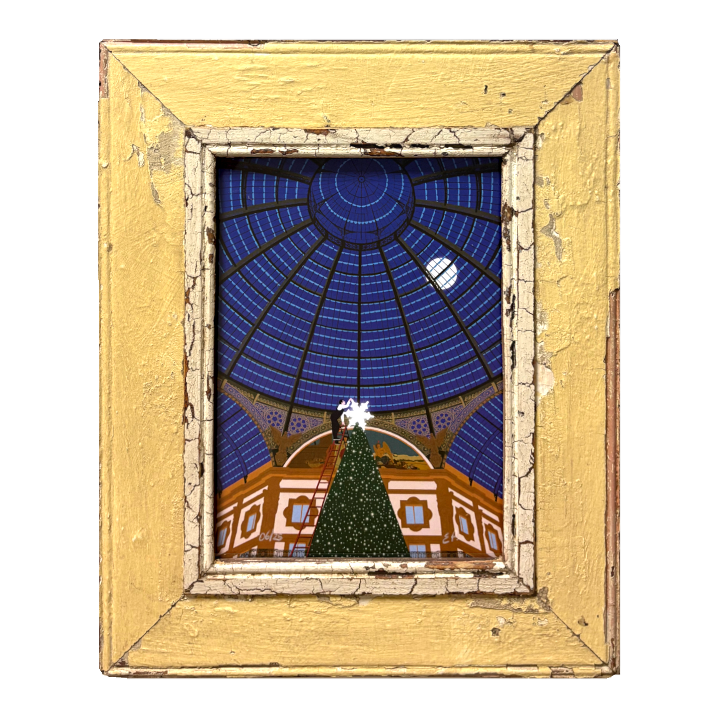 Opera digitale "Galleria Stellata" in cornice A4 | Elisa Puglielli