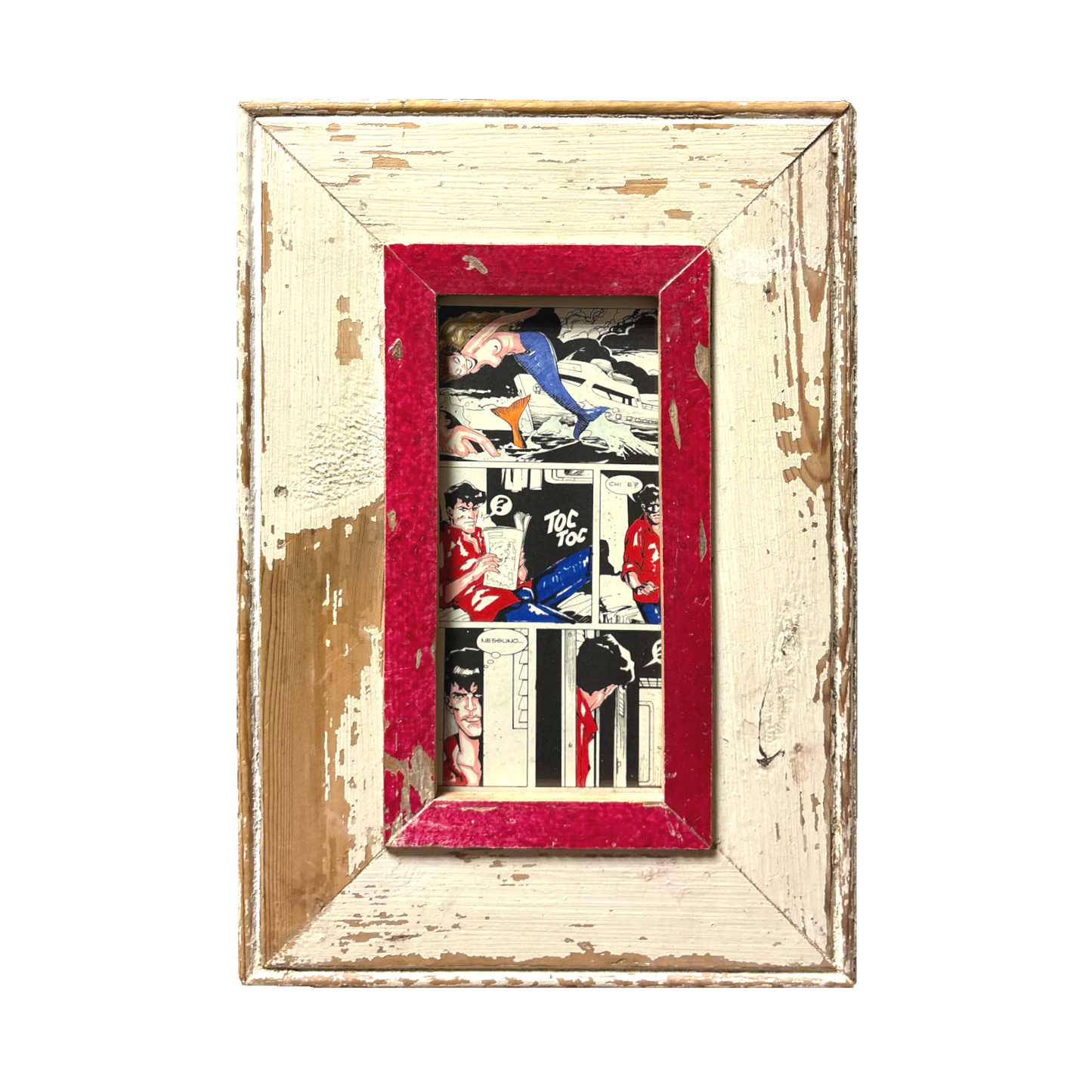 Pagina Dylan Dog "Titanic" colorata a mano in cornice