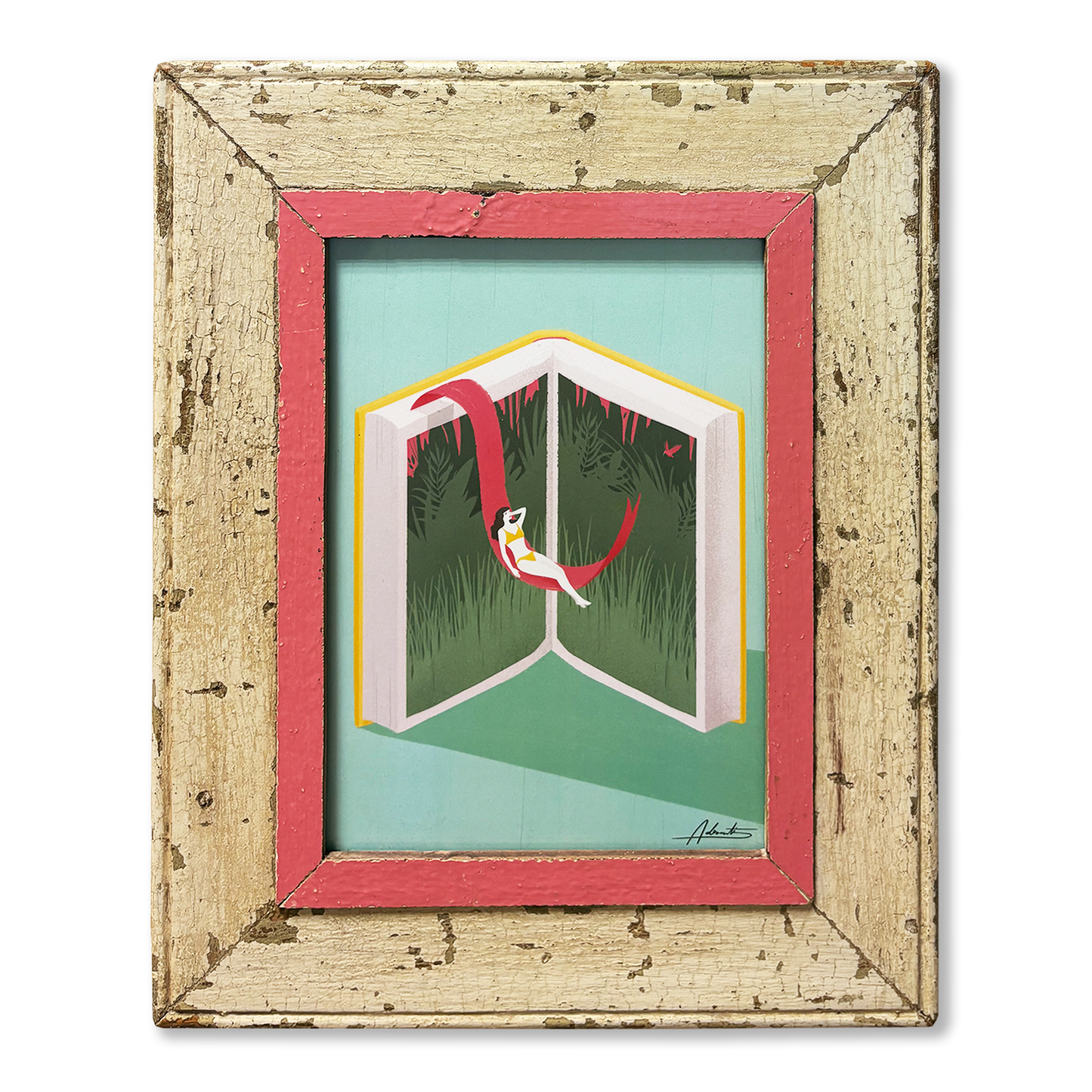 Silenzio tropicale | Opera 21x30 in cornice A4 Cape Best