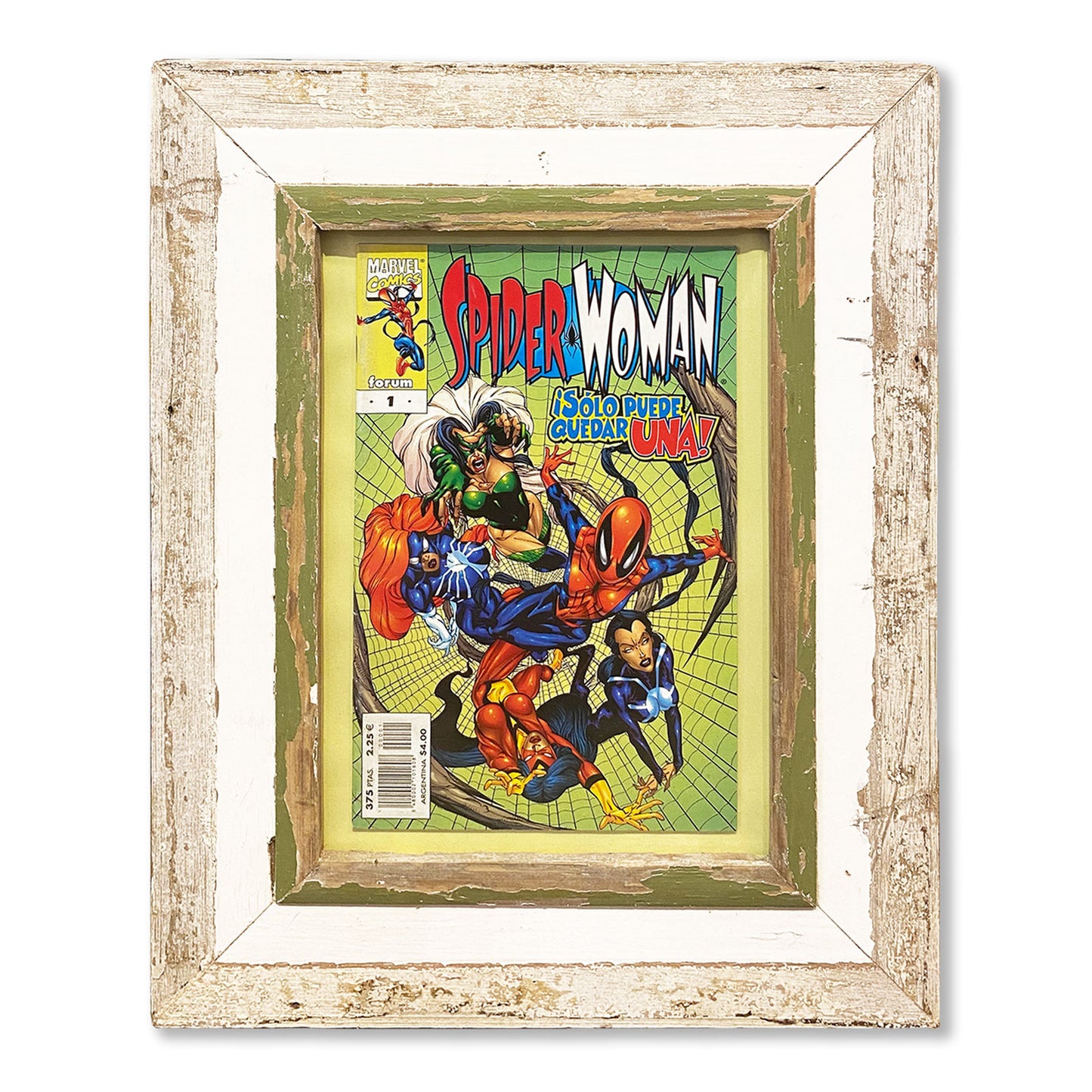 Spider Woman n.1 fumetto in cornice in legno