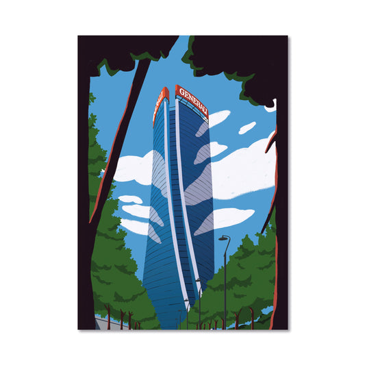 Torre Generali Illustrazione Numerata e Firmata Elisa Puglielli