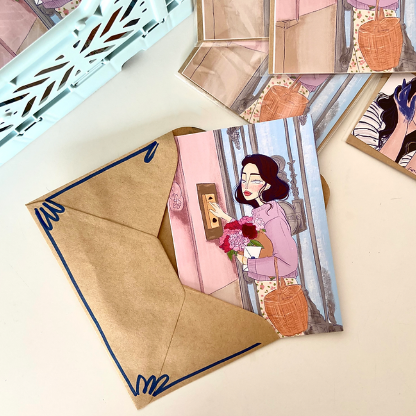 Biglietto d'auguri fiori per augurare un buon compleanno. Realizzati a mano