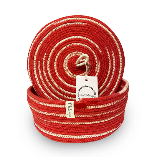 Contenitore vanity bambini in corda di cotone