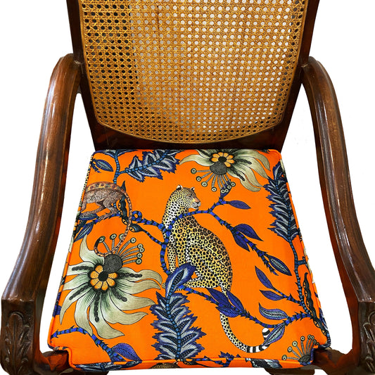 Poltrona Arancione con Tessuto Ardmore Design