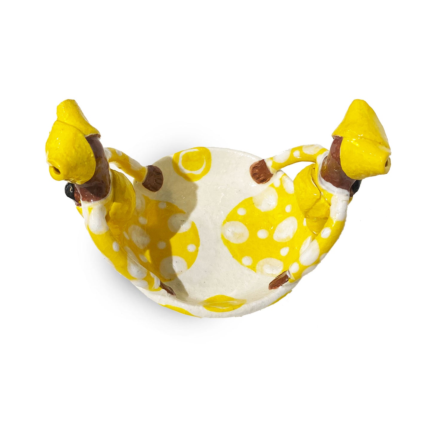 Svuotatasche giallo in ceramica