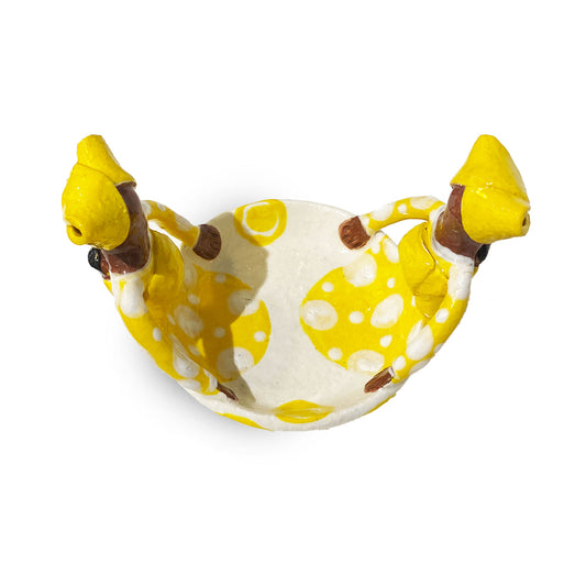 Svuotatasche giallo in ceramica