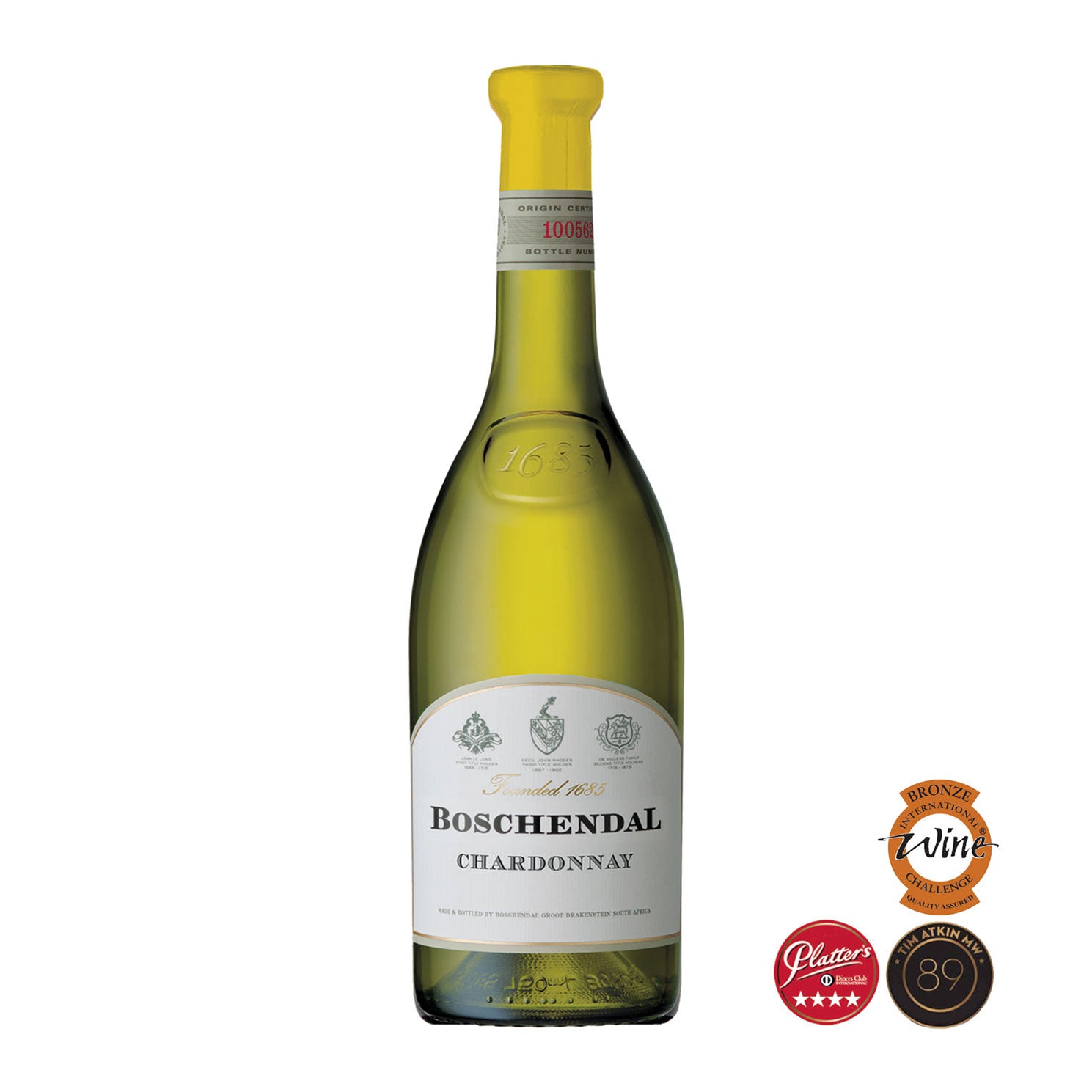 Chardonnay vino bianco fermo dal Sudafrica Boschendal