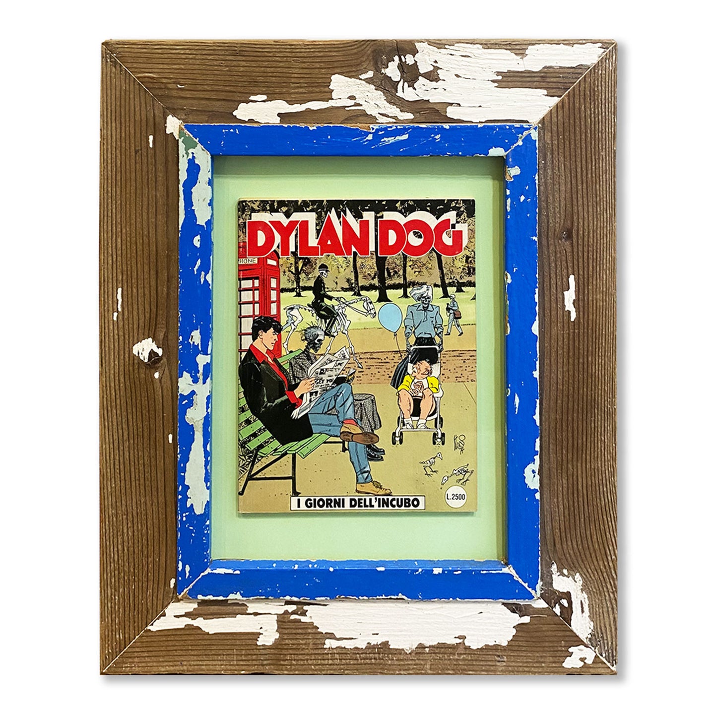 Cornice unica con fumetto Dylan Dog I giorni dell'incubo. Idea regalo per chi ama fumetti.