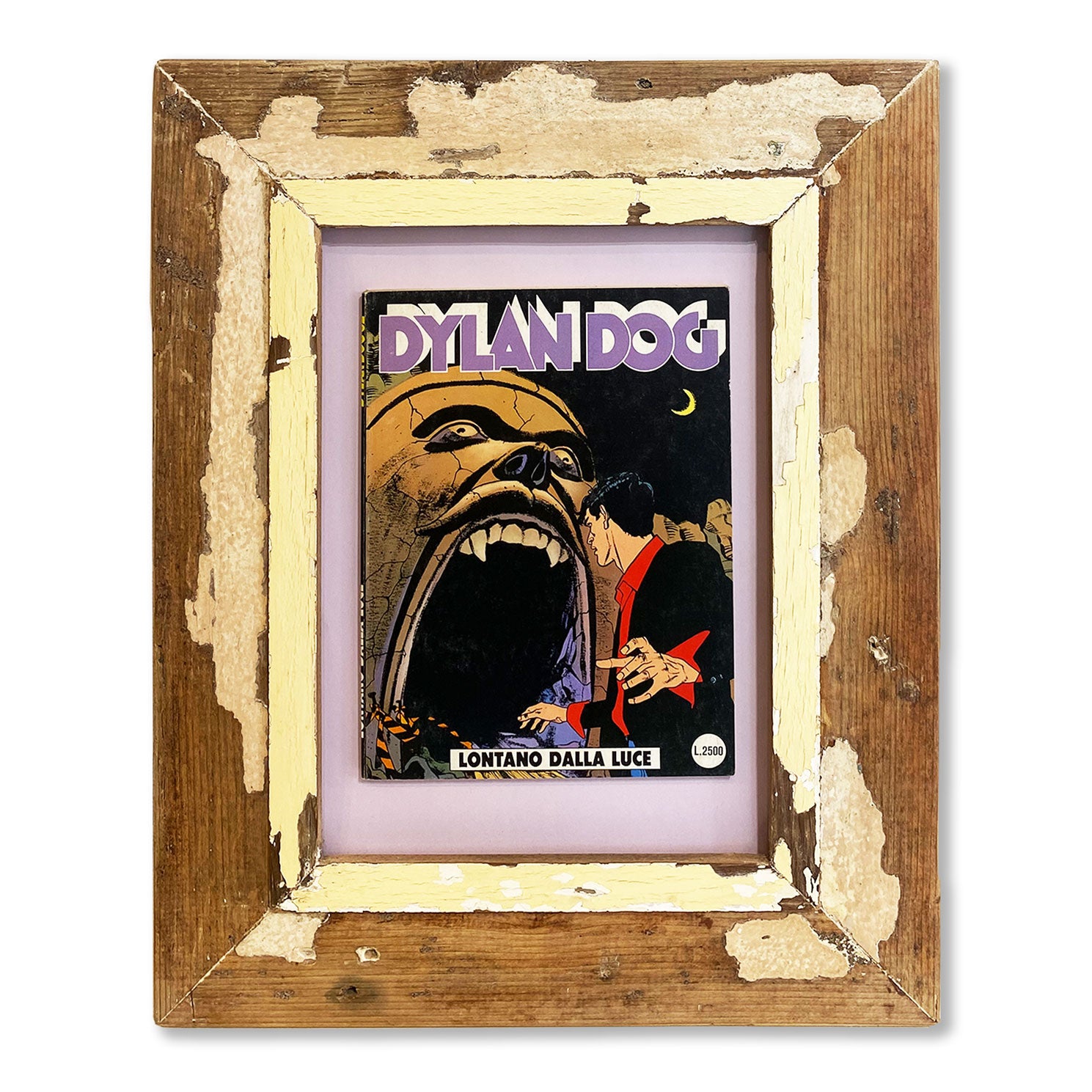 Cornice con sfondo colorato con inserito fumetto Dylan Dog
