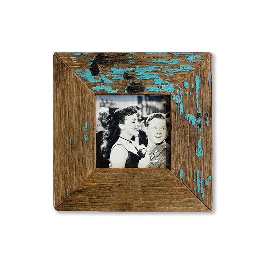 square wooden frame from Cape Town with ricycle old wood