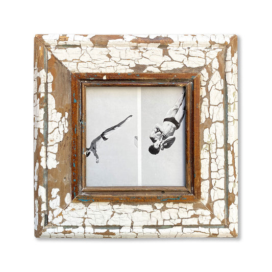 Cornice quadrata in legni shabby chic