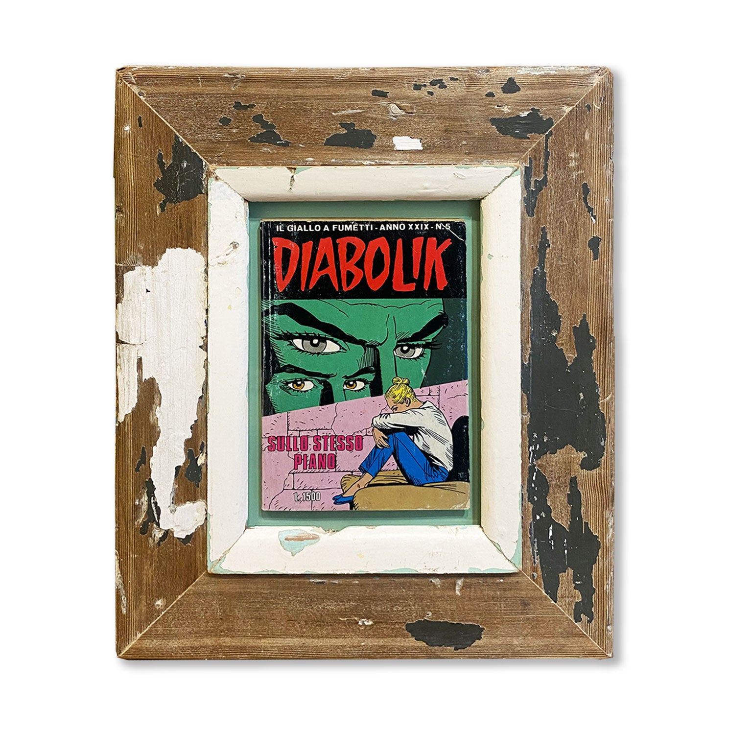 Fumetto originale Diabolik in cornice regalo appassionati fumetti