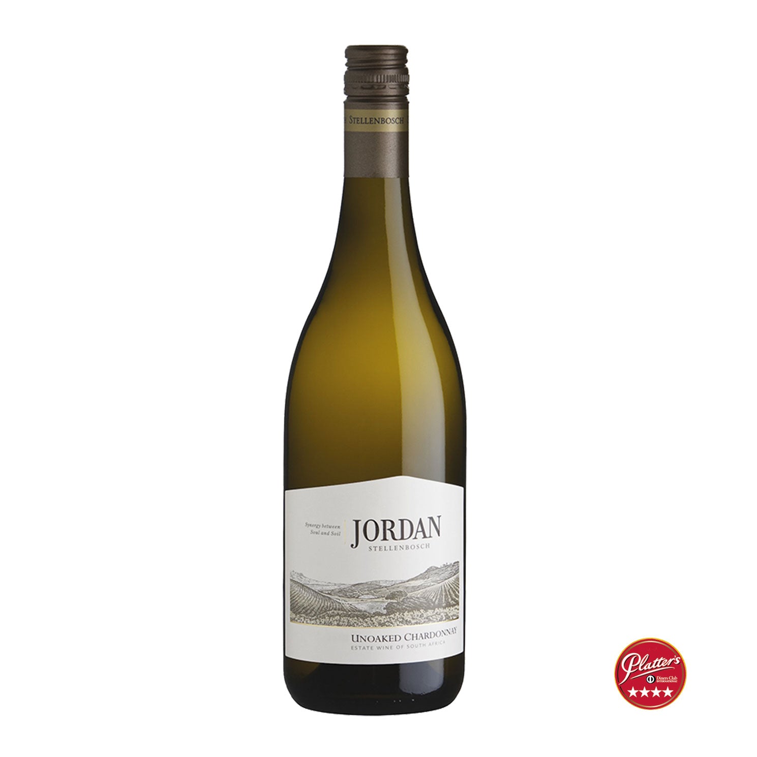 Vino bianco Chardonnay sudafricano Jordan