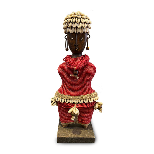 Namji doll rossa grande con decorazioni in perline