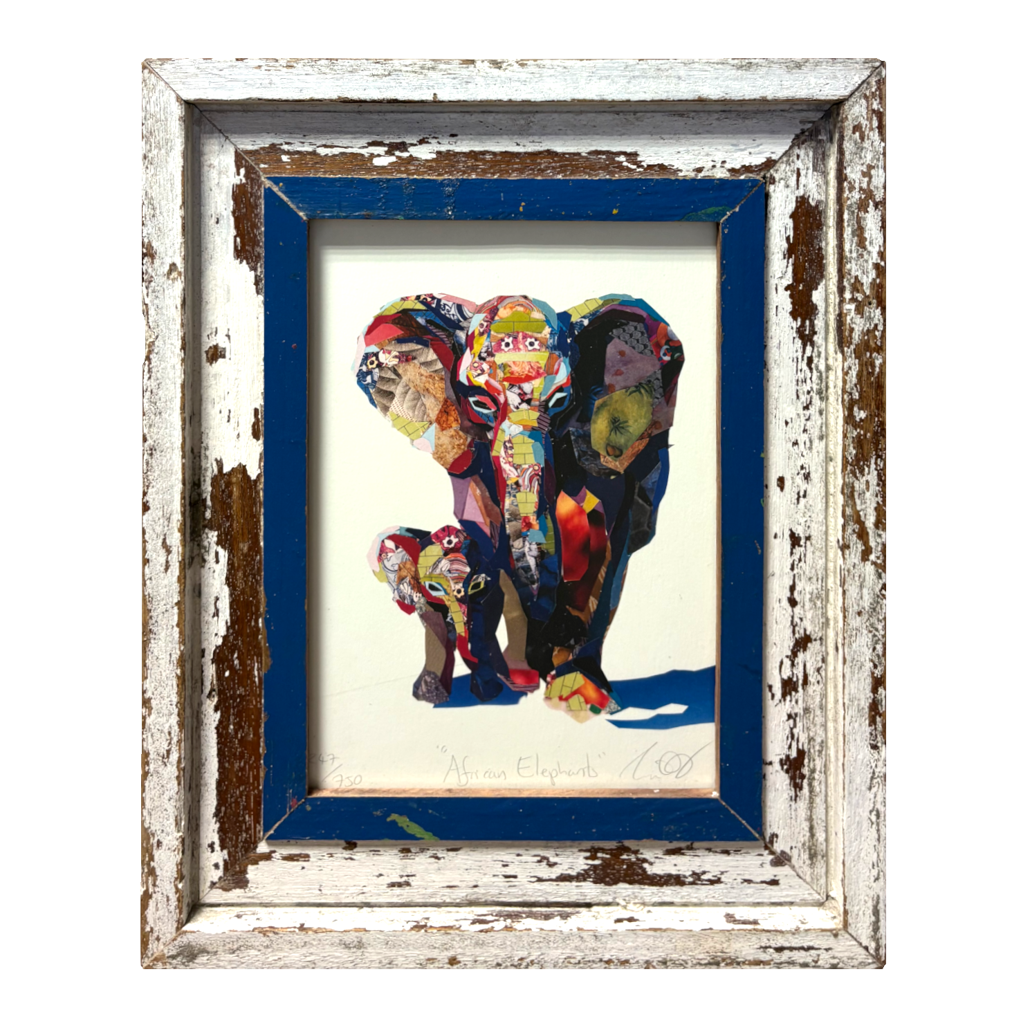 Cape Best Cornice bianca e blu con stampa Elefante Zoe Mafham