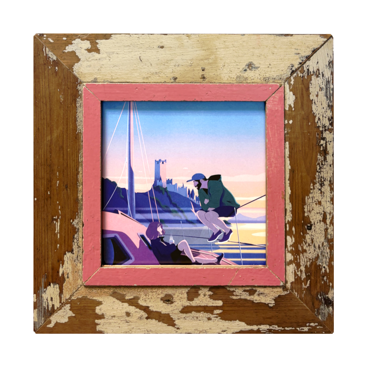 Cape Best Cornice quadrata Illustrazione Giordano Poloni Chiacchiere al tramonto