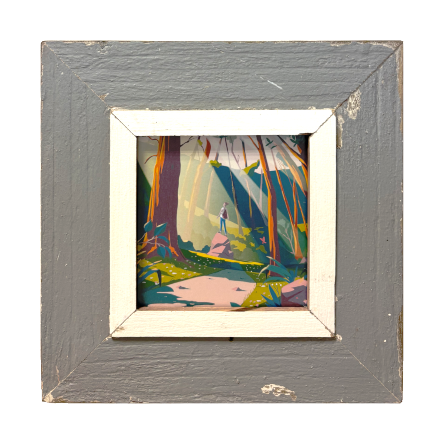 Cape Best Illustrazione Natura Cornice Legno Grigio