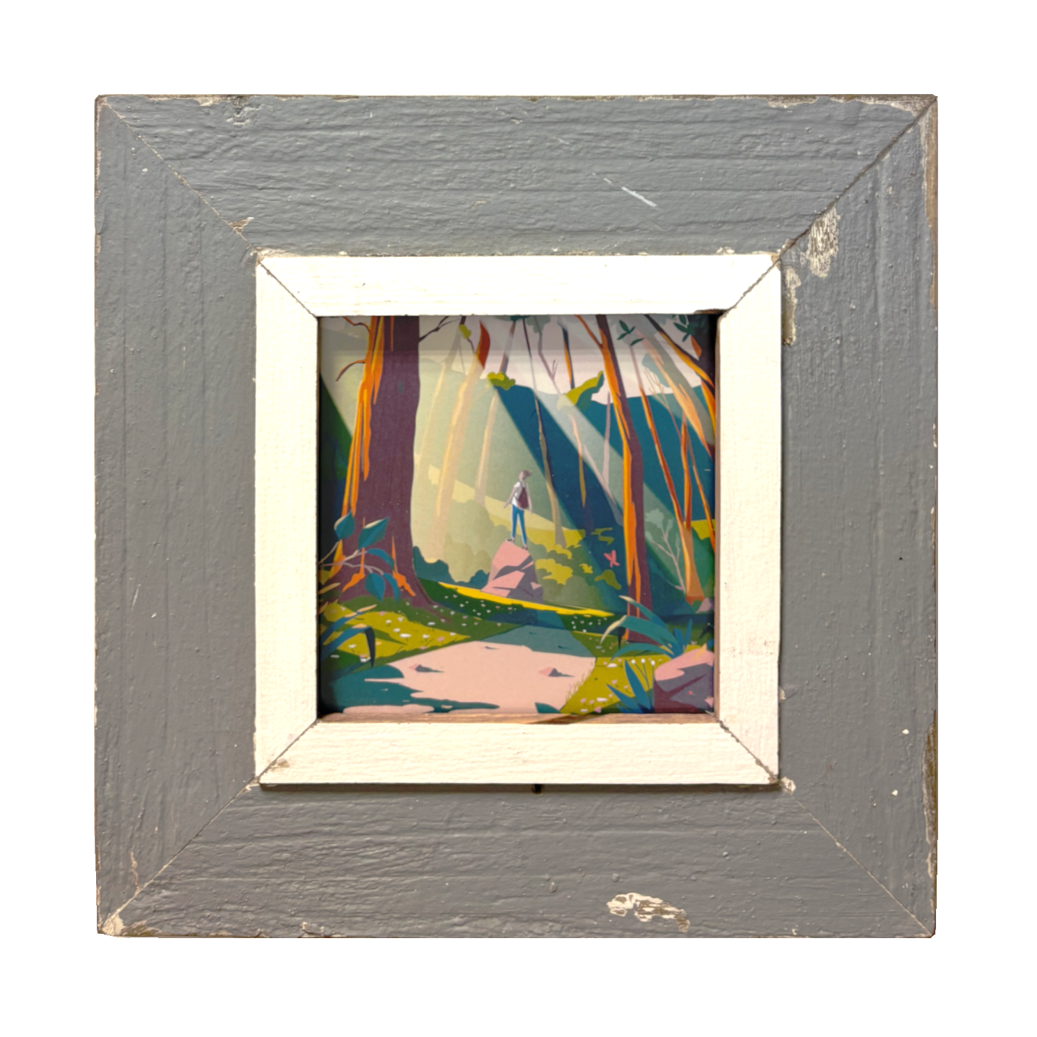 Cape Best Illustrazione Natura Cornice Legno Grigio