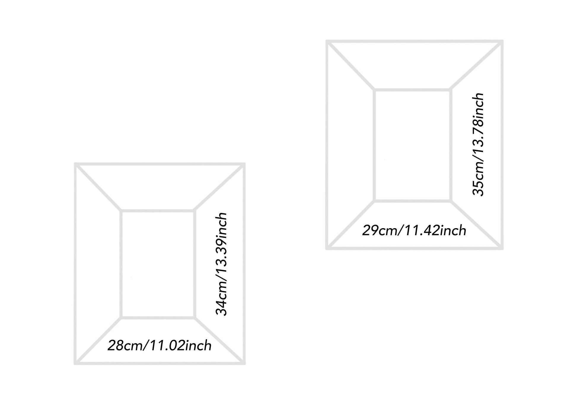 Cape Best Set di 2 cornici in legno con dimensioni per appenderla