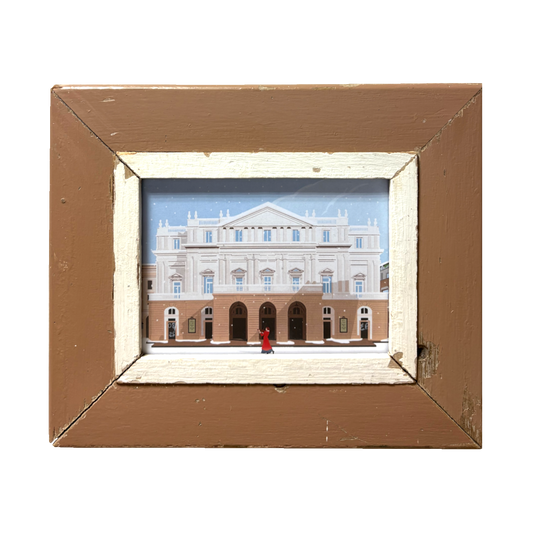 Cornice 15x21 con illustrazione "La Scala" | Elisa Puglielli