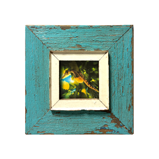 Cornice "Natura e colore" in legno d'epoca