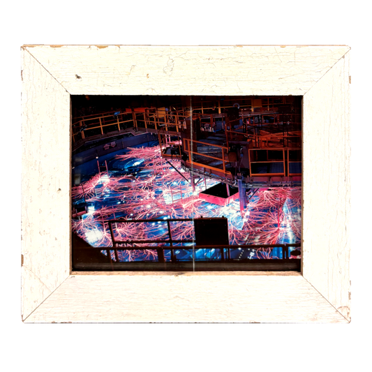 Cornice bianca "Sottosopra" in legno