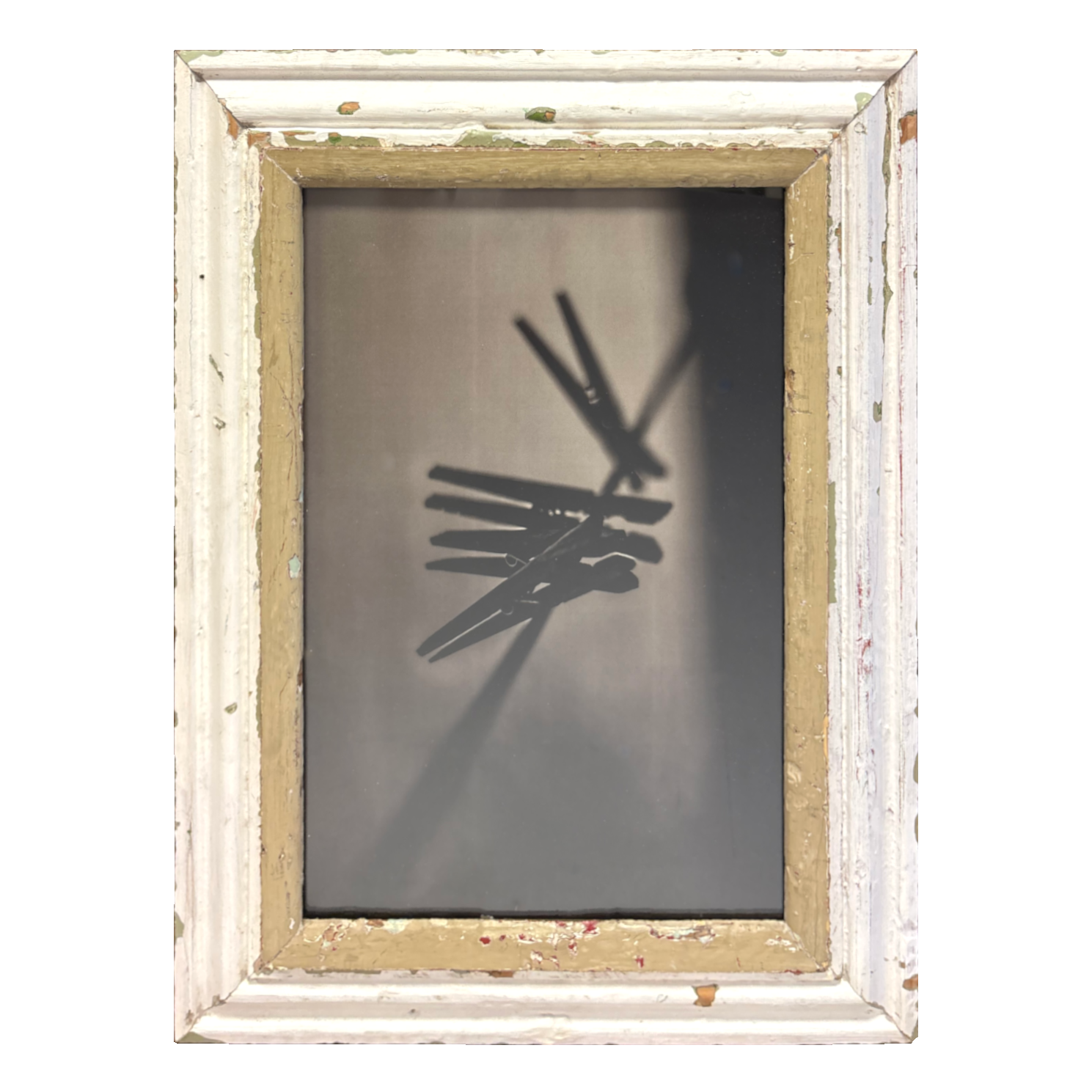 Cornice bianca e crema in legno recuperato Cape Best