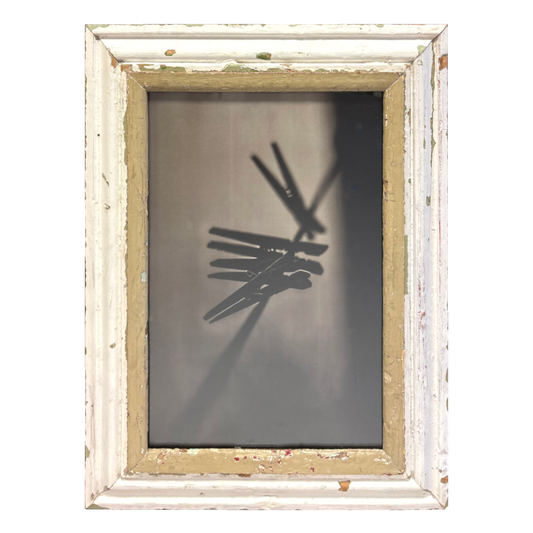 Cornice bianca e crema in legno recuperato Cape Best