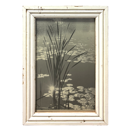 Cornice bianca retrò in legno