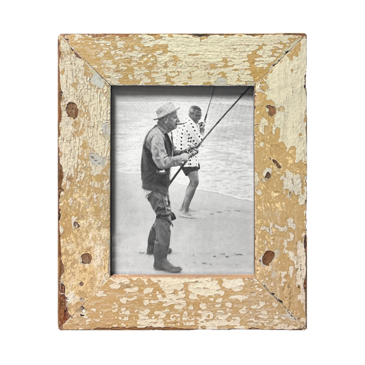 Cornice crema in legno riciclato per foto 15x20